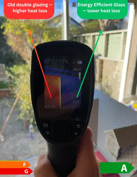 A window glass upgrade with A-rated energy-efficient double glazing installed in a home in Dublin