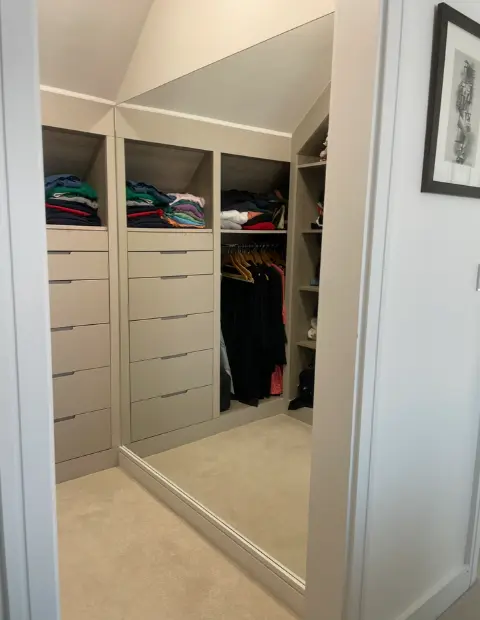 Custom mirror installation in Wicklow showing a full length wall mirror